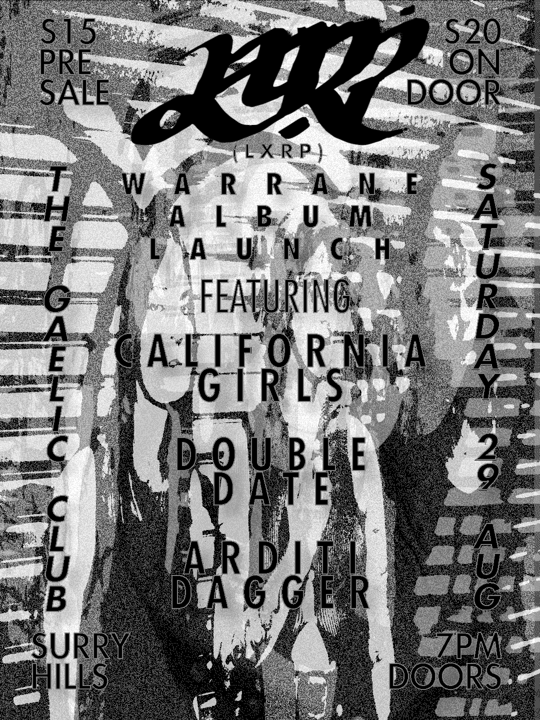 SATURDAY 29 AUGUST @ GAELIC CLUB, SYDNEY